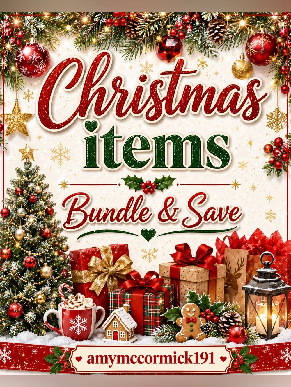 Christmas Items Bundle & Save Holiday Gift Set - Red & Green